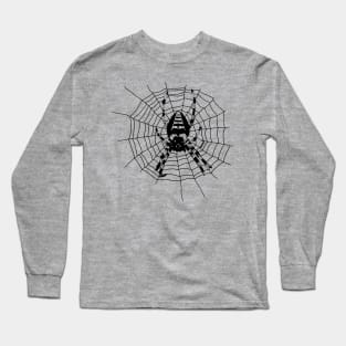 Garden spider (Araneus) silhouette Long Sleeve T-Shirt